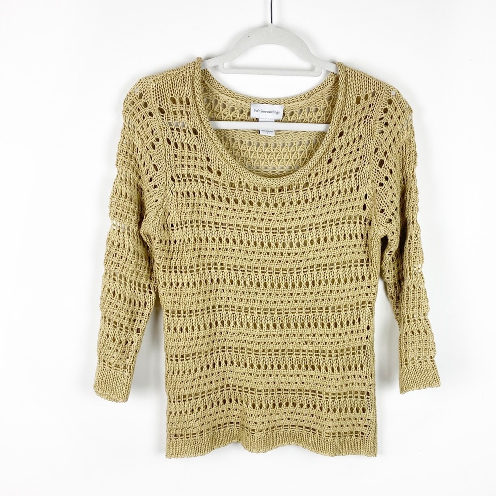 Soft Surroundings Crochet Sweater